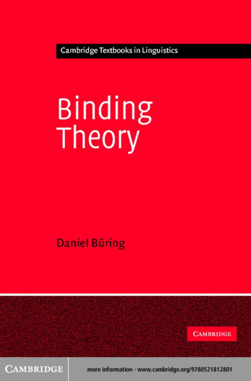 Tapa de Binding Theory, de Daniel Büring